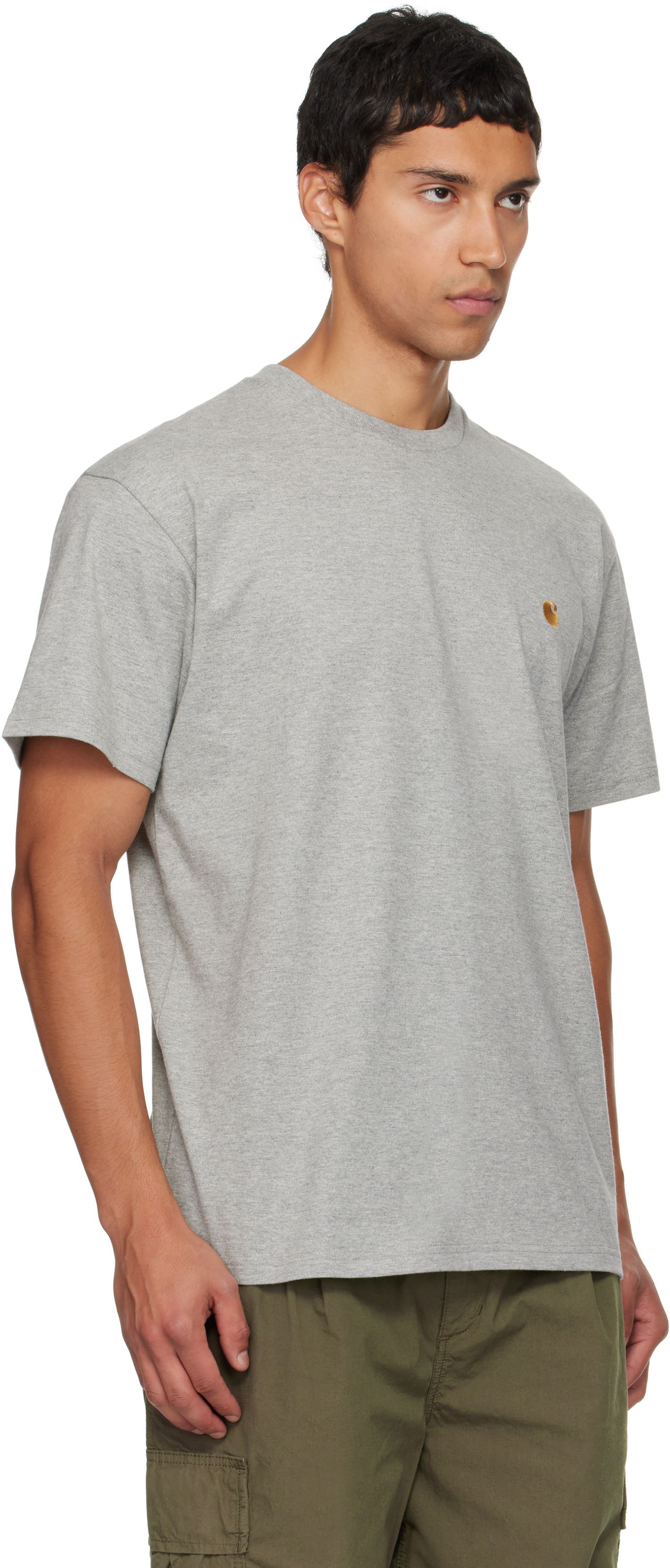 Тениска Carhartt WIP Work In Progress Chase Short Sleeve T-shirt Сиво | I026391, 1