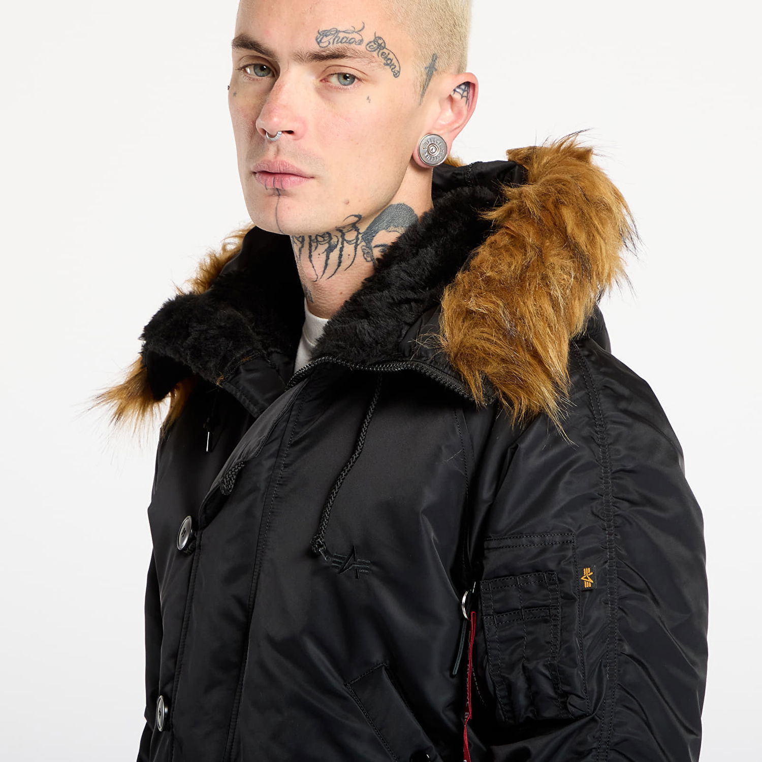 Яке бомбър Alpha Industries Heritage Faux Fur Hooded Bomber Jacket XXL Черно | 100105-03, 1