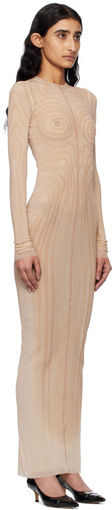 Pокля Jean Paul Gaultier Jean Paul Gaultier 'The Long Spirale' Maxi Dress Бежово | 25/34-F-RO390-T587-2026, 1