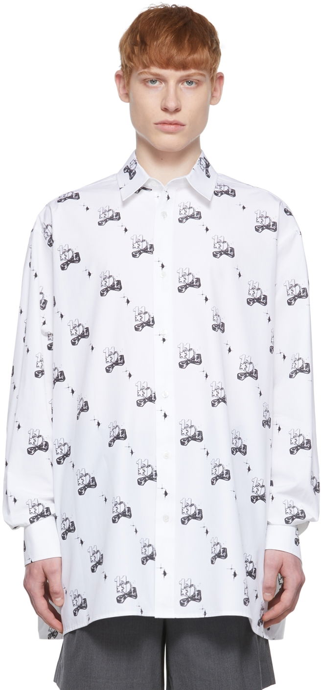 Риза We11done Print Cotton Shirt Бяло | WD-BL1-22-213-U-WH, 0