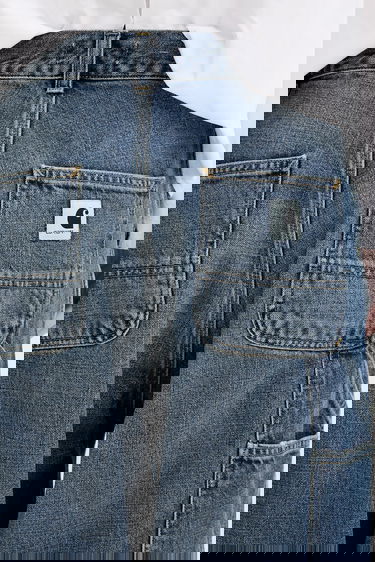 Дънки Carhartt WIP Brandon Double Knee Loose Fit High Waist Pant Синьо | I034462.014L, 3