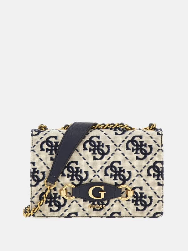 Дамска чанта GUESS Izzy 4G Logo Mini Crossbody Бежово | HWJA8654210, 0
