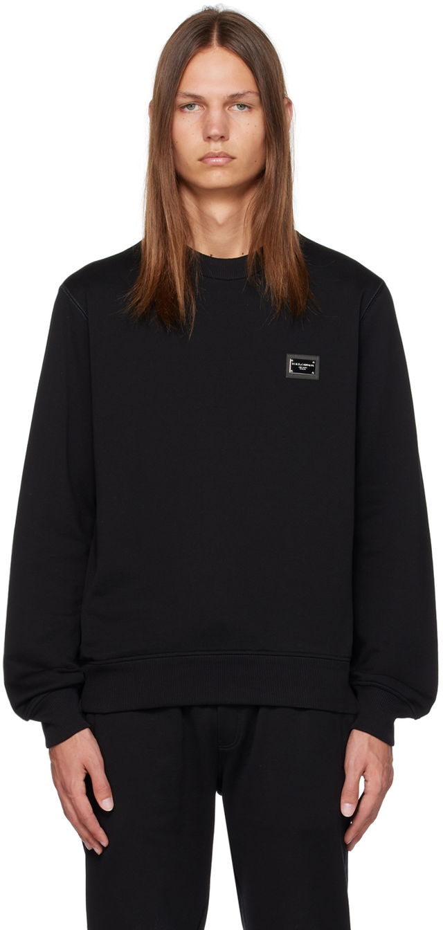 Black Plaque Sweatshirt