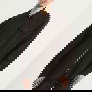 Яке Dries Van Noten Dries Van Noten Overdyed Double Weave Cotton Shirt Jacket Кафяво | 252-020792-2101-703, 2