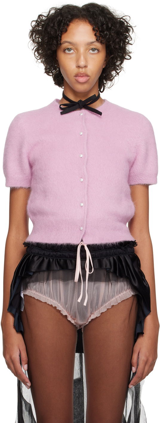 Пуловер Maison Margiela Cropped Cardigan with Pearl Buttons Розово | S29HP0008 S18269, 0