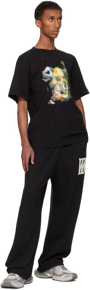 Спортни панталони We11done We11done Bouclé Letter Logo Sweatpants Черно | WD-TA3-24-709-U-BK, 3