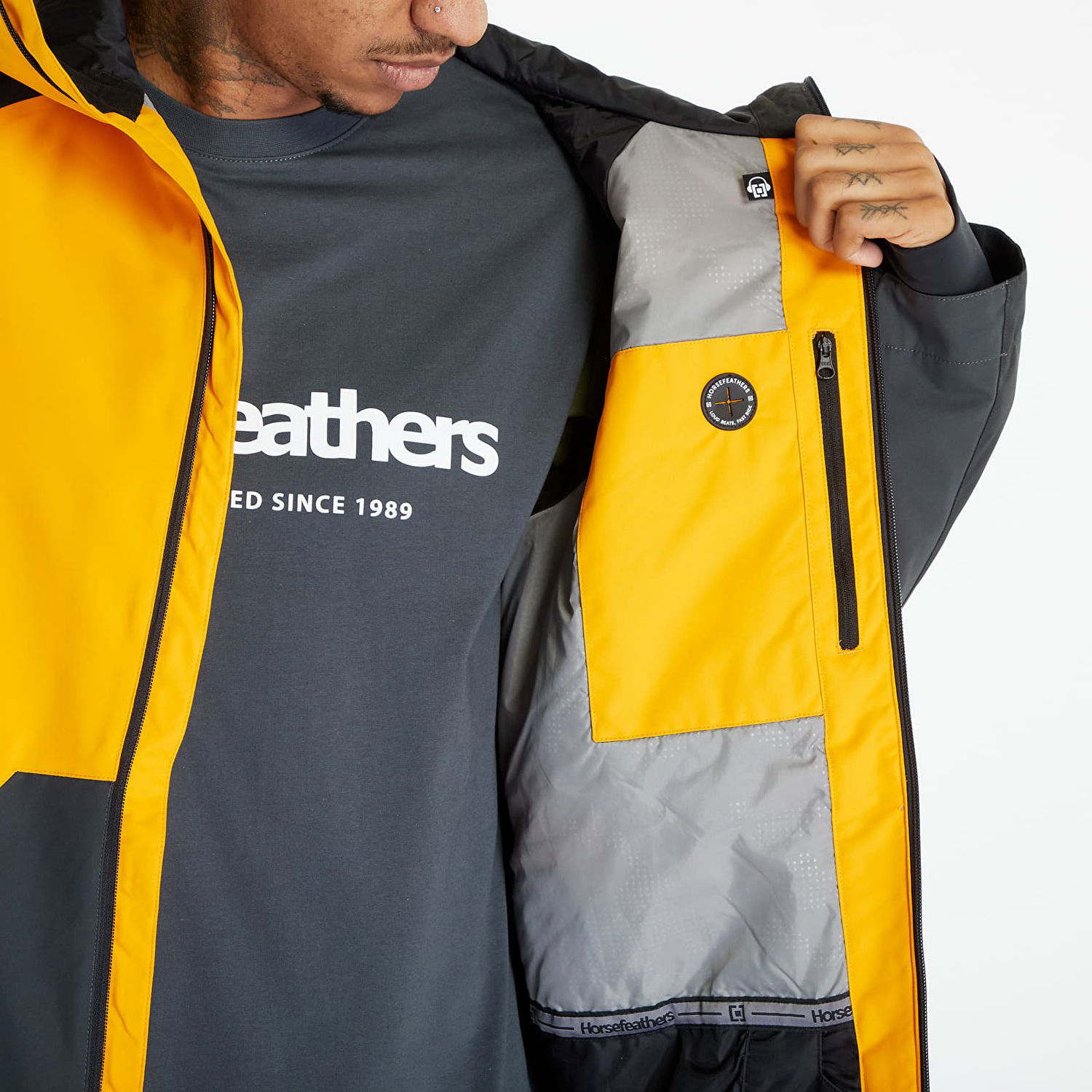 Яке Horsefeathers Crown Jacket Жълто | OM306F, 1