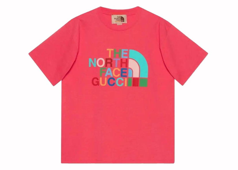 Тениска Gucci x The North Face T-Shirt Red Multi Червено | 616036 XJDTV 5519
