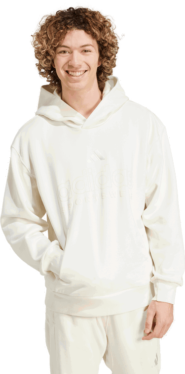 Суитчър adidas Performance Fleece Graphic Hoodie Бяло | IY6594, 3