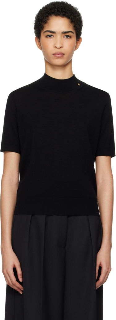 Фланелка Anine Bing Anine Bing Women's Monique Mock Neck Sweater Черно | A-09-9267-000, 0