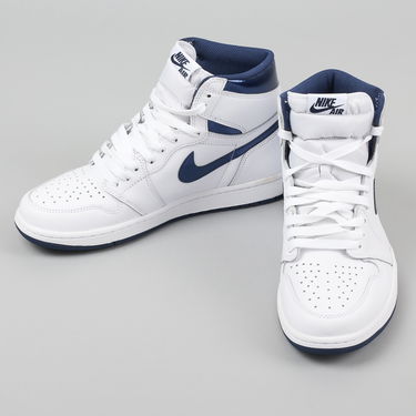 Кецове и обувки Jordan Air Jordan 1 Retro High OG "Metallic Navy" Бяло | 555088-106, 2