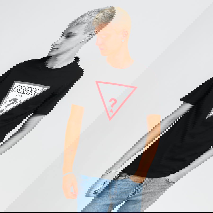 Тениска GUESS Triangle Logo Tee Черно | M1RI71I3Z11-JBLK, 0