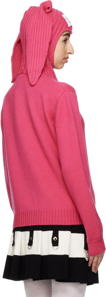 Пуловер Charles Jeffrey Loverboy Charles Jeffrey LOVERBOY Merino Rabbit Balaclava Hoodie Розово | 54090902, 2