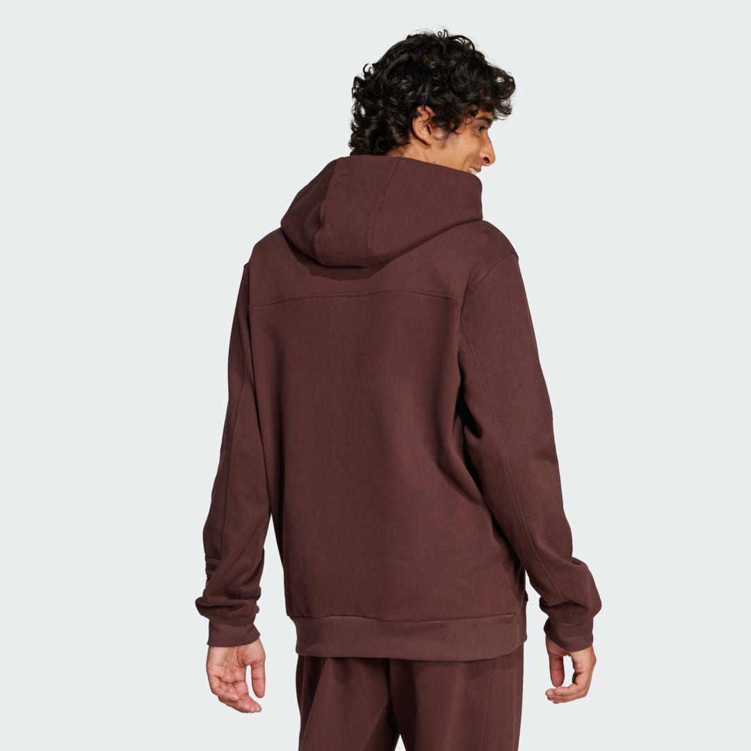 Суитчър adidas Performance Burgundy Fleece Hoodie Бургунди | JC8351, 1