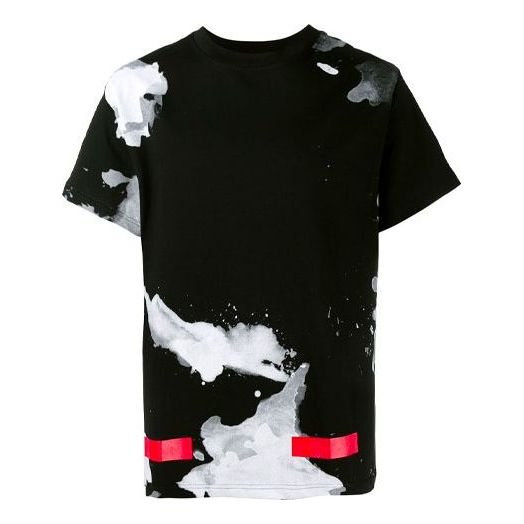 Тениска Off-White Splash Ink Graphic T-Shirt Черно | OMAA002F161980239920, 0