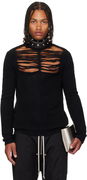 Rick Owens Concordians Long Sleeve Grid Knit Sweater