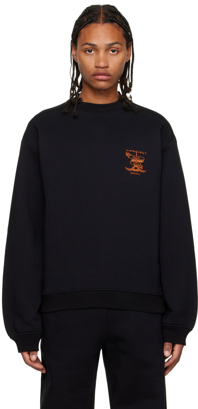 Суитчър Y/PROJECT Embroidered Sweatshirt Черно | SWEAT52-S25, 0