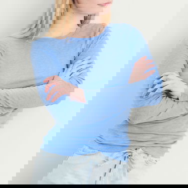 Тениска Samsoe Samsoe Samsøe Samsøe Sadou Long Sleeve T-Shirt Синьо | F10000014-164020TCX, 5