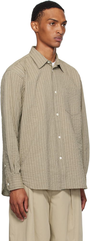 Риза NORSE PROJECTS Norse Projects Oversized Striped Shirt Бежово | N40-0828, 1