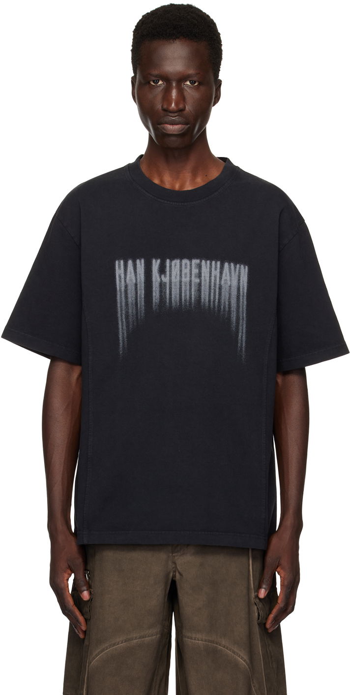 Тениска Han Kjøbenhavn Designer Faded Logo T-Shirt Черно | M-134014