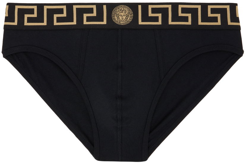 гащички Versace Two-Pack Greca Border Briefs Черно | AU10180_1A10011