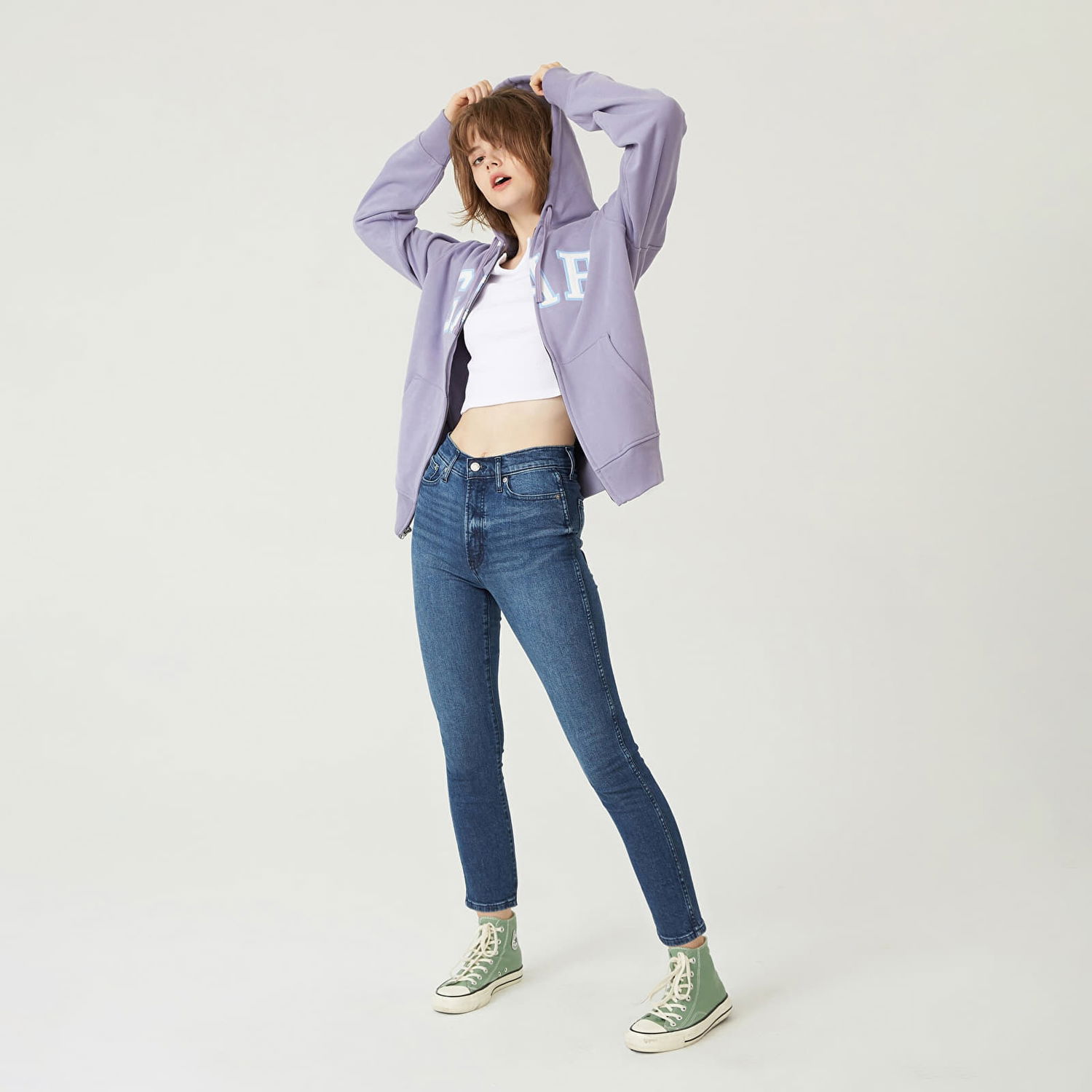 Дънки GAP Denim Pants Vintage Slim High Rise Dark Villa Синьо | 732839-00, 0