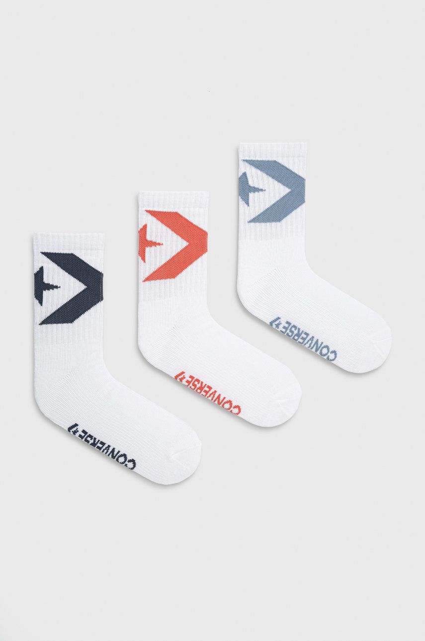 Чорапи Converse 3 Pack Logo Socks Бяло | E1129W.3010, 0