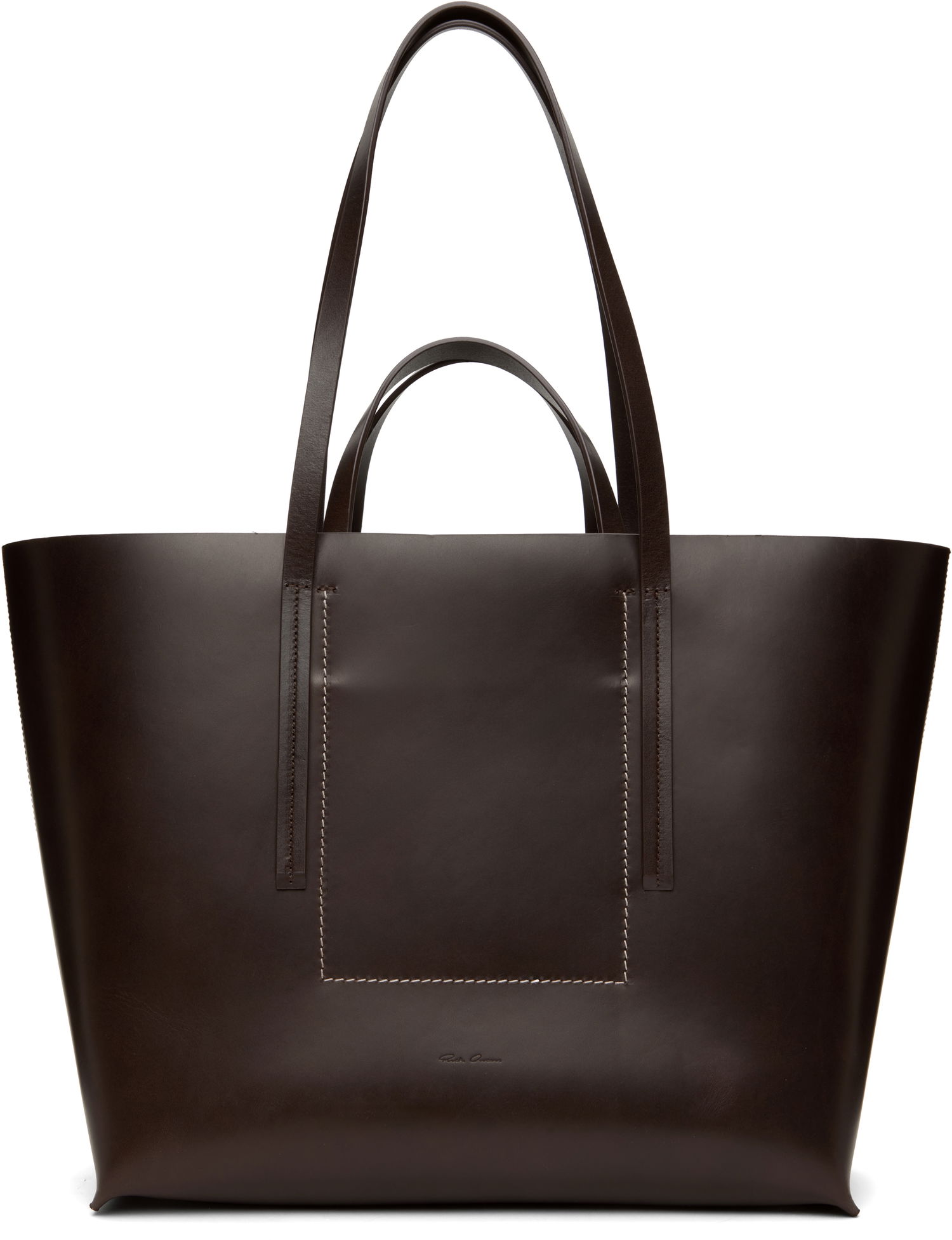 Голяма пазарска чанта Rick Owens Rick Owens Hollywood Shopper Tote Кафяво | RA01E0662 LGEL, 0