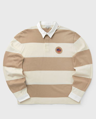 Поло тениска Lacoste Striped Long-sleeve Rugby Shirt with Tennis Heritage Patch Многоцветен | KH5916-IBR, 2