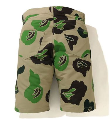 Къси панталони BAPE Def Camo Wide Shorts Зелено | 001SPH301022X, 1