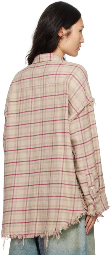 Риза R13 R13 Shredded Seam Shirt Бежово | R13WR075 R387B, 2