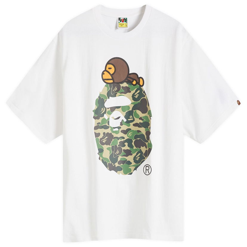 Тениска BAPE A Bathing Ape ABC Camo on Big Ape T-Shirt Бяло | 002TEK301004M-WHG