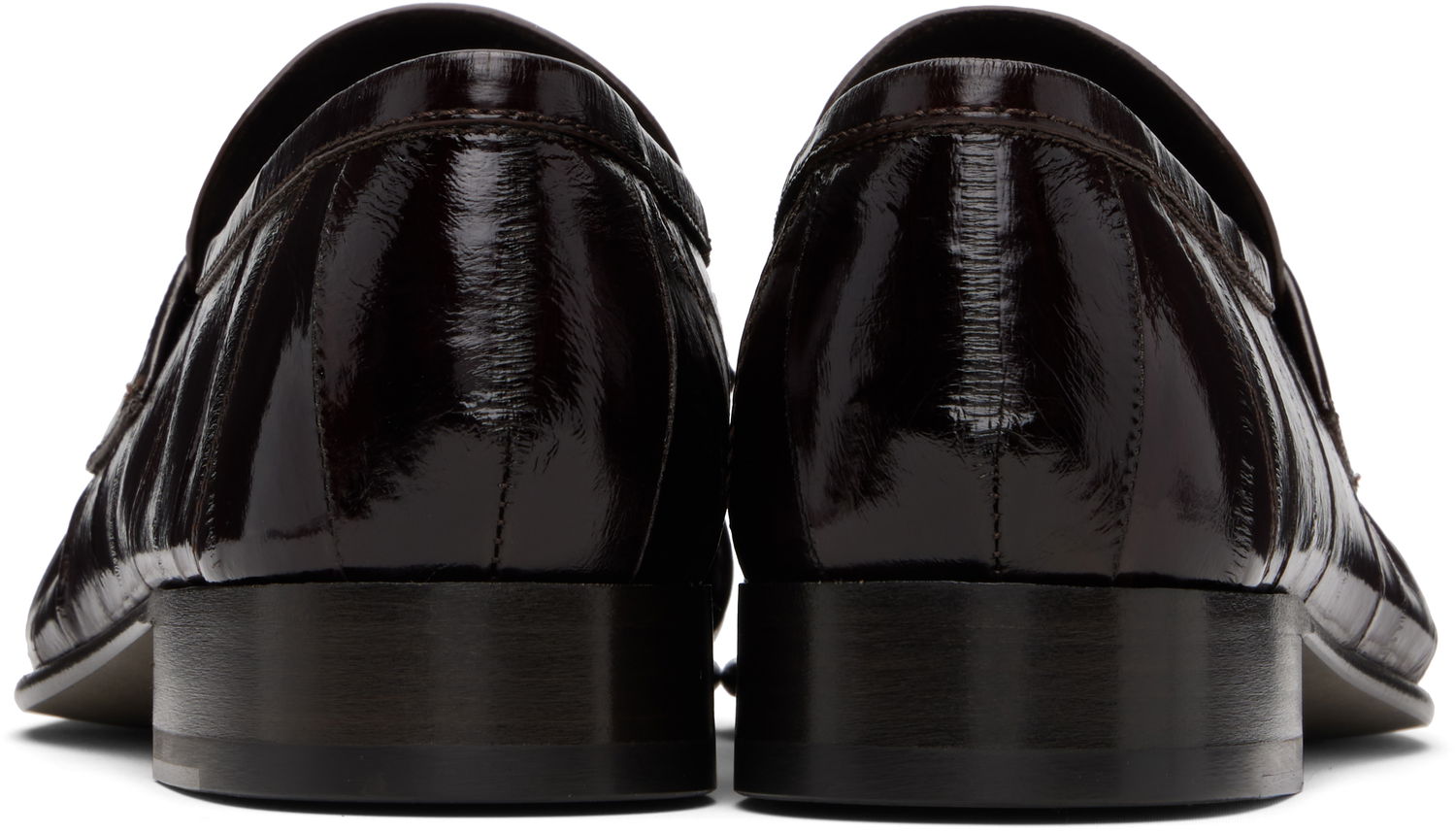 Кецове и обувки The Row Soft Leather Loafers Черно | F1280-E17, 1