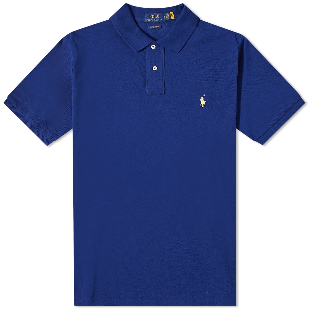 Поло тениска Polo by Ralph Lauren Custom Fit Polo Тъмно синьо | 710782592002, 0