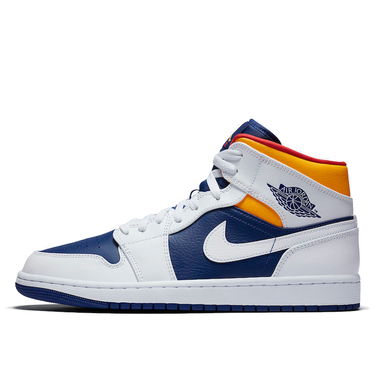 Кецове и обувки Jordan Air Jordan 1 Mid "White Deep Royal Blue" Тъмно синьо | 554724-131, 1