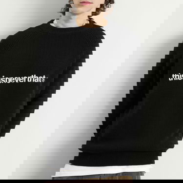 Пуловер thisisneverthat T-Logo Knit Jumper Черно | TN253KKNPK01-BLK, 5