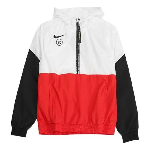 Ветровка Nike FC Hooded Half-Zip Splicing Pullover Jacket Червено | CD0559-100, 0