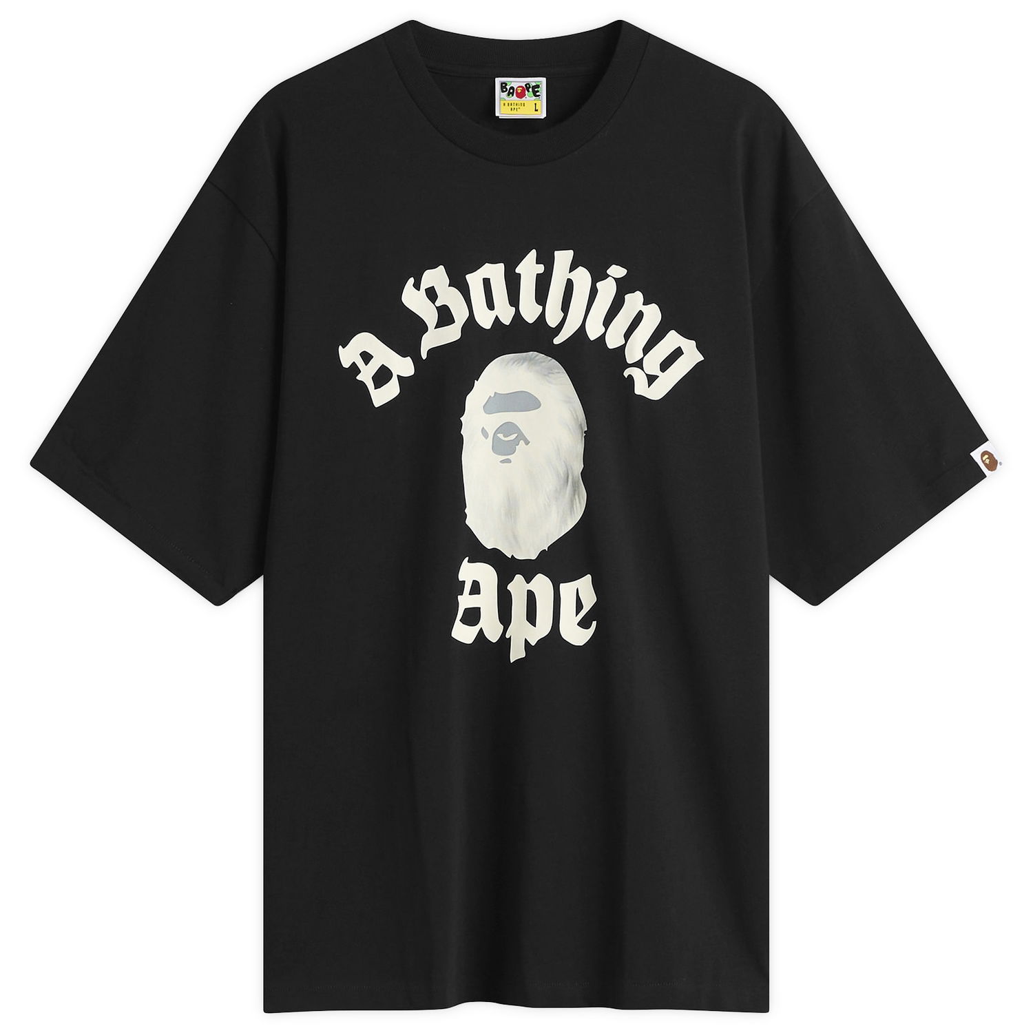 Тениска BAPE A Bathing Ape Gothic College T-Shirt Черно | 001TEL801330M-BLK, 1