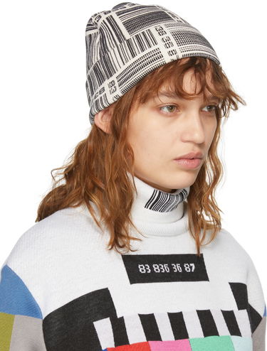 Шапка VETEMENTS VTMNTS Barcode Monogram Beanie Бежово | VL12KN800W, 1