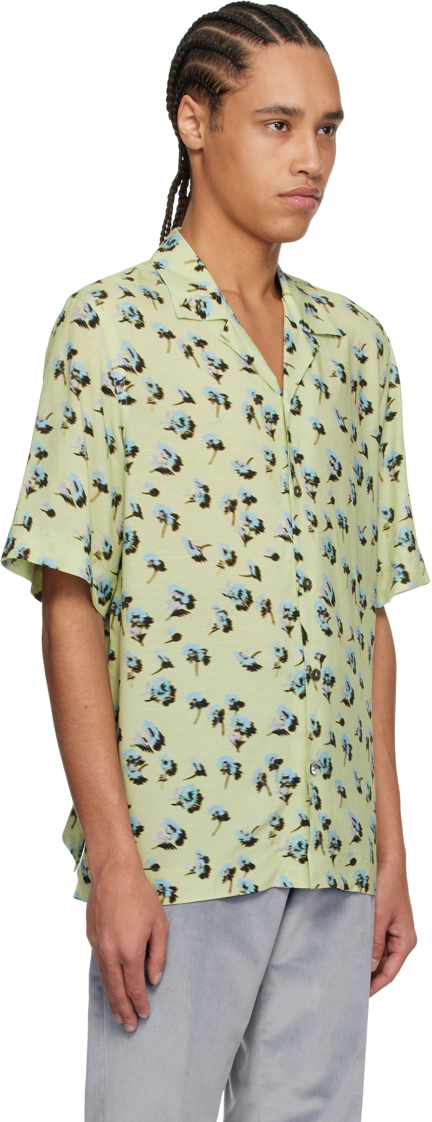 Риза Paul Smith Paul Smith Short Sleeve Regular Fit Floral Shirt Зелено | M1R-905U-P02577-32, 1