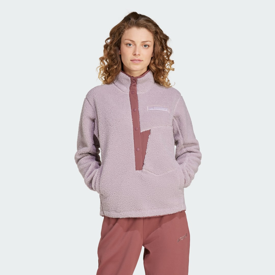 Суитчър adidas Performance Fleece Pullover Лилаво | IW0223, 0