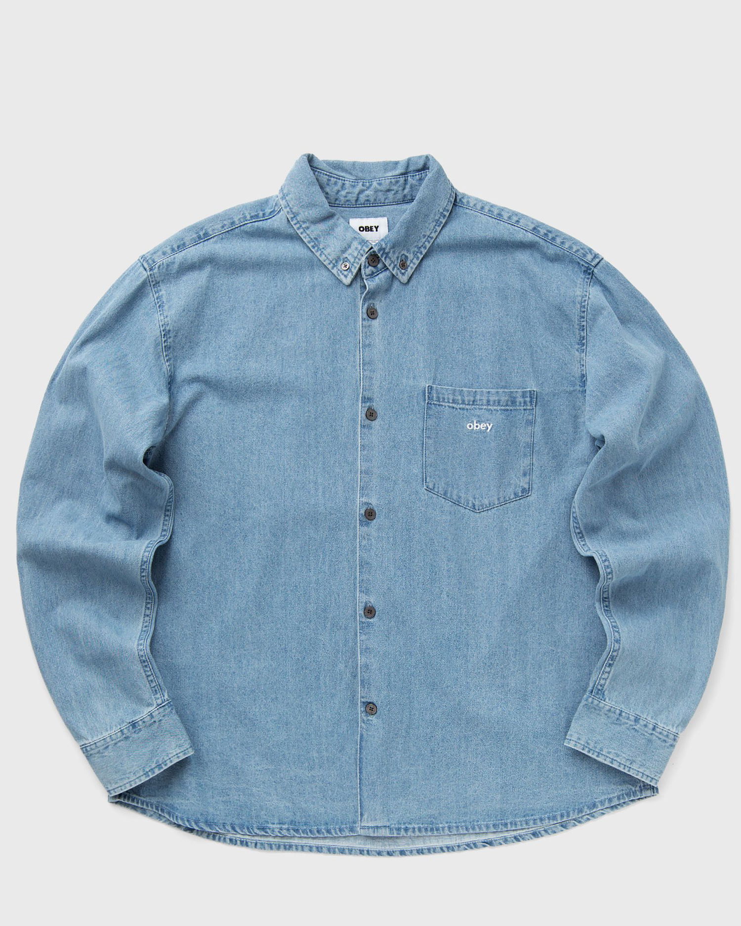 Риза OBEY Logan Denim Shirt Синьо | 181200410-LIN, 0