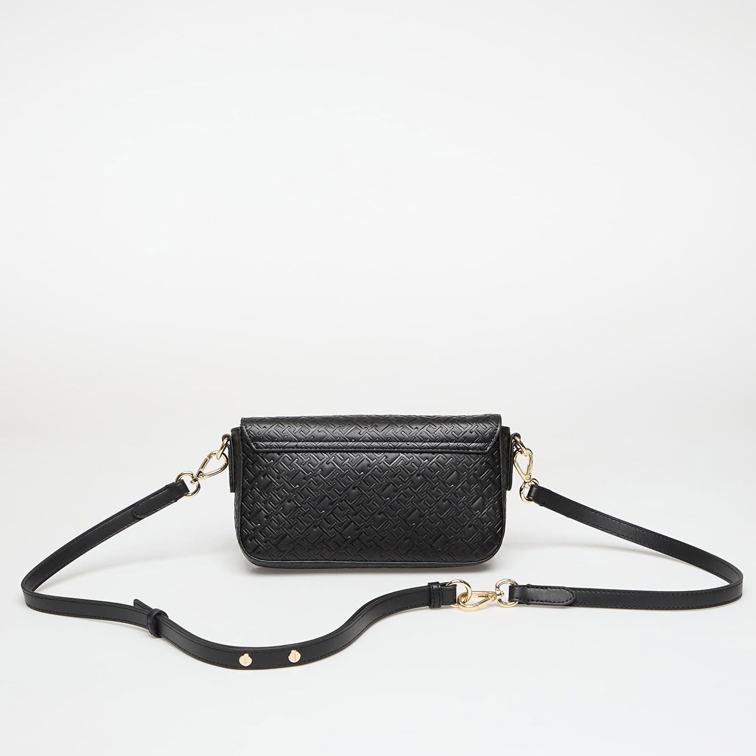 Дамска чанта Tommy Hilfiger Th Icon Convertible Crossover Monogrammed Flap Bag Черно | AW0AW18002 BDS, 1