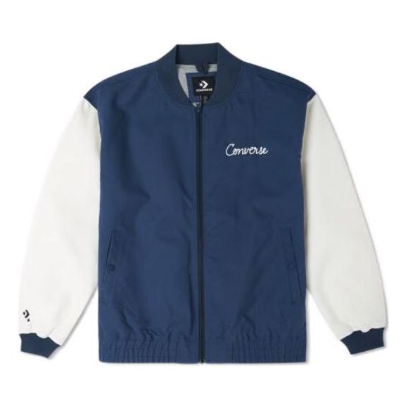 Яке бомбър Converse Chain Stitch Woven Jacket Синьо | 10025514-A02