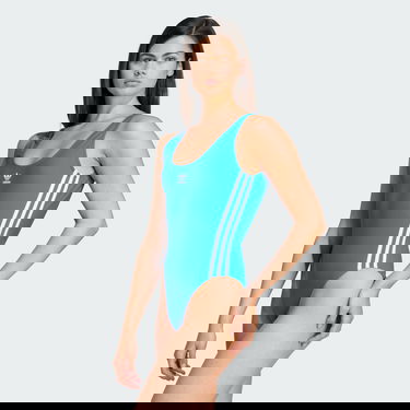 Бански adidas Originals Adicolor 3-Stripes Swimsuit Синьо | IM1146, 0