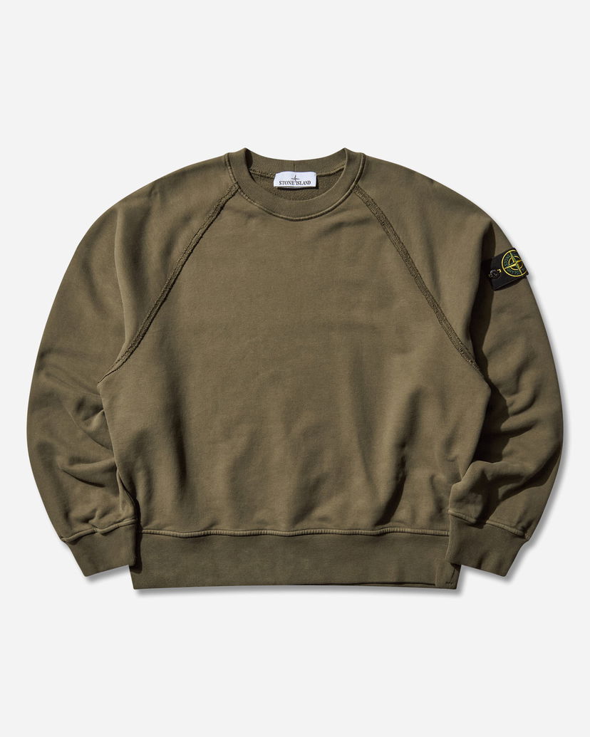 Суитчър Stone Island Garment Dyed Oversized Fit Crewneck Sweatshirt Зелено | K2S15-6100022-S0A20 V0054