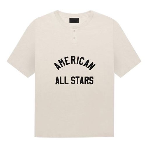 Тениска Fear of God Fear of God All Star Henley T-Shirt Бежово | FG50-017OCJ-101