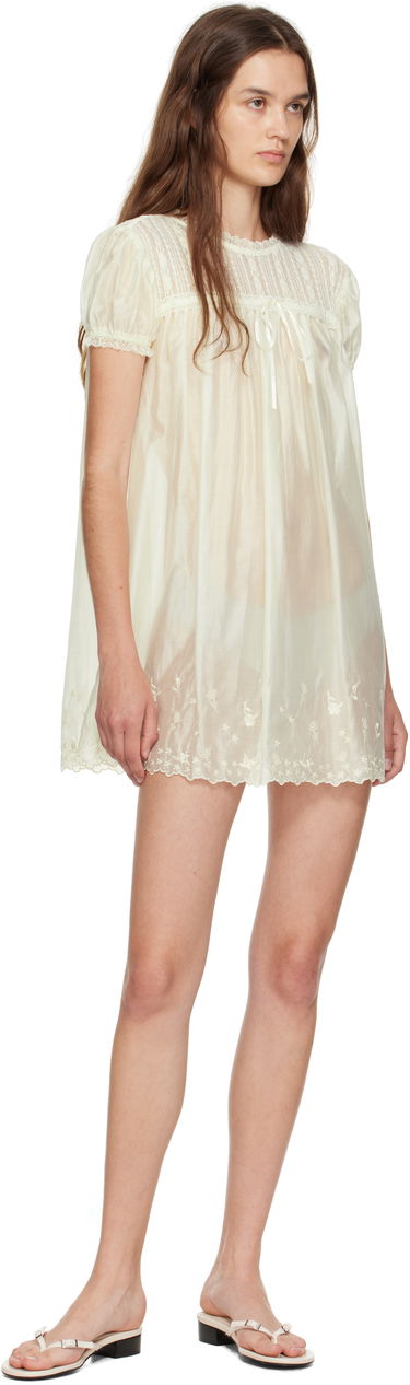 Pокля GUIZIO Guizio Aviva Lace Mini Dress Жълто | P25403W154, 3