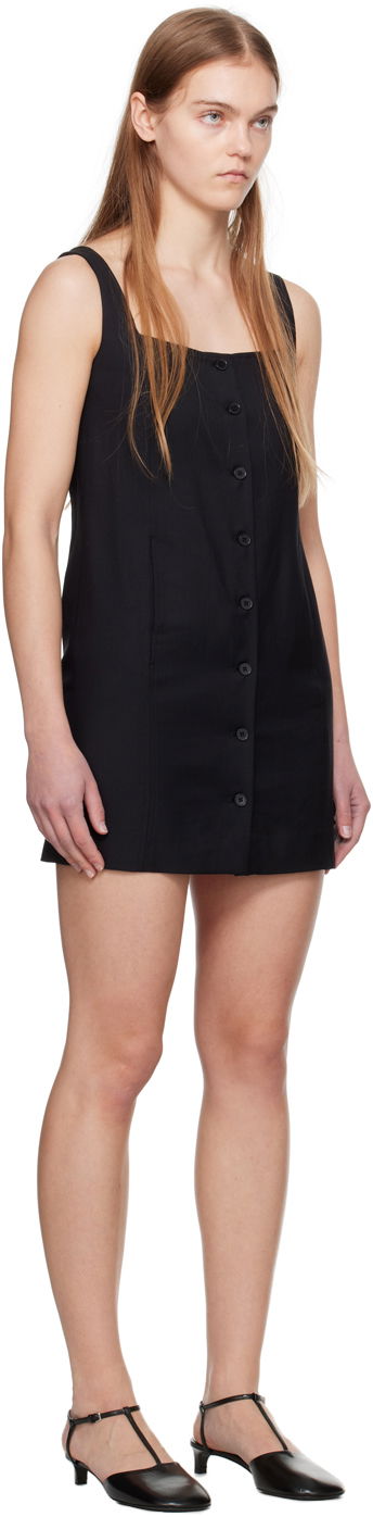 Pокля Loulou de Saison Loulou de Saison Idon Button-Front Minidress Черно | IDON, 1