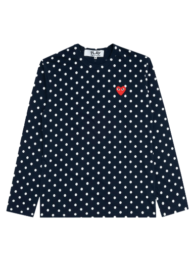 Тениска Comme des Garçons Play Polka Dot Tee Тъмно синьо | AZ T166 051 2